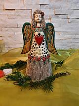 Svietidlá - Keramický anjel svietidlo - veľký - 14084024_