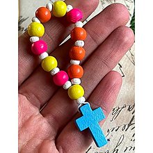 Náhrdelníky - Wooden Color Rosary / Ruženec z drevených korálok elastický - 14087546_