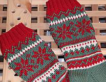 Ponožky, pančuchy, obuv - Luxusné vianočné nórske merino ponožky - vzor Hviezdy I. - 14088398_