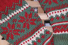 Ponožky, pančuchy, obuv - Luxusné vianočné nórske merino ponožky - vzor Hviezdy I. - 14088401_
