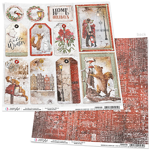 Scrapbook papier Memories of a Snowy Day Cards 30,5x30,5 cm
