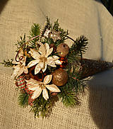 Dekorácie - Vianočná dekorácia v kornútku - 14089345_