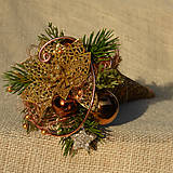 Dekorácie - Vianočná dekorácia v kornútku - 14089385_