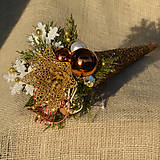 Dekorácie - Vianočná dekorácia v kornútku - 14089388_