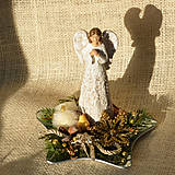Dekorácie - Vianočná dekorácia s anjelikom - 14089668_
