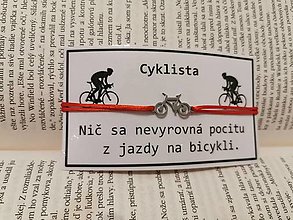 Náramky - Náramok bicykel / cyklista (Cyklista zlatý/ strieborný) - 14087357_