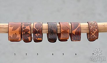 Náramky - Kožený náramok, na obvod zápästia 13,5 cm - 14091906_