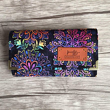 Peňaženky - Dizajnová peňaženka - farebné mandalky - 14090802_