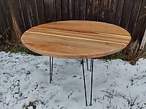 Nábytok - Jedálenský okrúhly masívny stôl - 14094423_