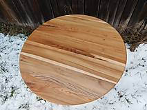 Nábytok - Jedálenský okrúhly masívny stôl - 14094425_