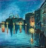 Obrazy - Zelený večer v Benátkach - 14095319_