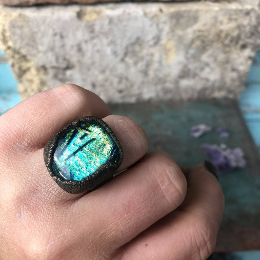Medený prsteň Dračie oko - poklady mora