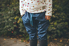 Detské oblečenie - softshell nohavice modré (116) - 14096239_