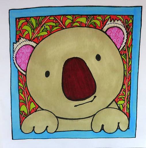 Bavlnený panel UŠI SI SÁM - Zvieratko z exotiky (Koala)
