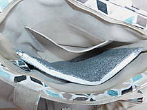 Kabelky - Tyrkysový ručne vyšívaný set - 14100130_