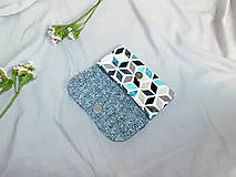 Kabelky - Tyrkysový ručne vyšívaný set - 14100137_