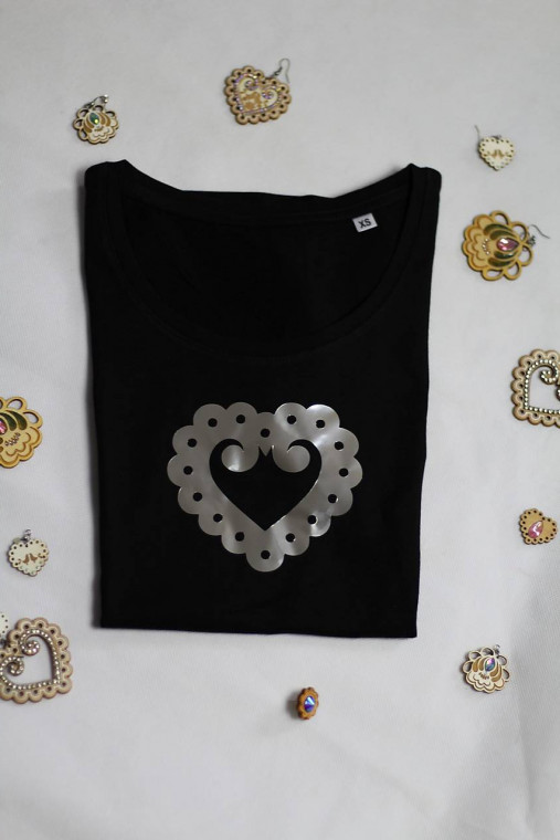 Bavlnené tričko s motívom Zuzička (S - Čierna)