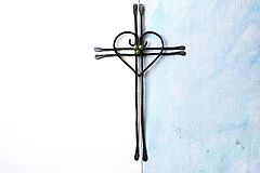 Dekorácie - krížik na stenu - Nádej - 14099818_