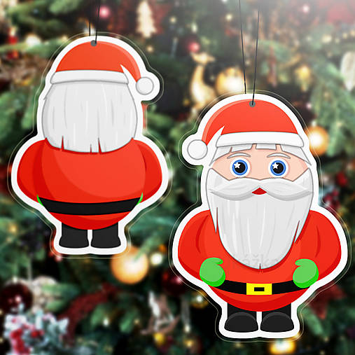 Postavička a lá gulička papierová vianočná ozdoba (bez obrysov) - Santa