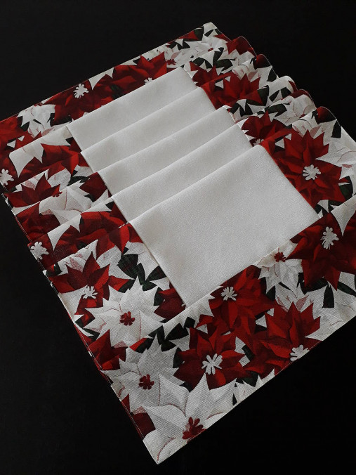 Úžitkový textil - Štóla - Vianočná ruža 40 x 160 cm /strieborná/ - 14105143_