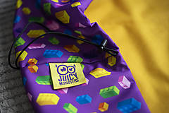 Detský textil - Vak na LEGO®kocky a hračky fialový veľký - 14103393_