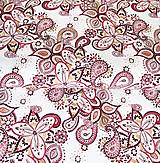 Textil - kvetinový kašmír, 100 % predzrážaná bavlna Španielsko, šírka 150 cm - 14106503_