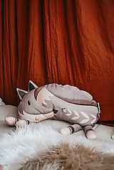 Úžitkový textil - Vankúš LÍŠKA sivá M - 14105030_