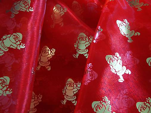 Textil - Vianočná organza (10cm) - 14103732_