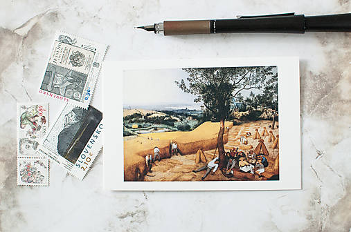 Papier - Pohľadnica "The Harvesters, Pieter Brueget the Elder" - 14106094_