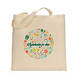 Nákupné tašky - Plátená, ekologická taška (Vzdelanie je dar) - 14105939_