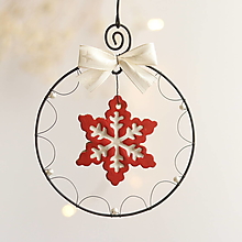 Dekorácie - vianočná dekorácia s hviezdou - 14109301_