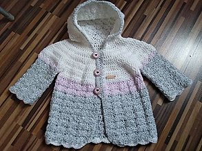 Detské oblečenie - Háčkovaný svetrík pre bábätko- zľavnený - 14106978_