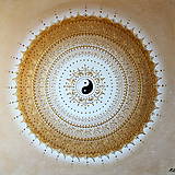 Mandala SPIRITUALITA (gold-white) 60 x 60