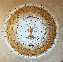 Obrazy - Mandala STROM ŽIVOTA (gold) 60 x 60 - 14107863_