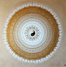 Obrazy - Mandala SPIRITUALITA (gold-white) 60 x 60 - 14107890_