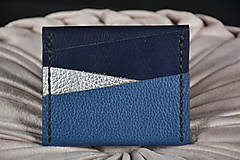 Dizajnová kožená peňaženka mini Odzuzičky (Modrá)