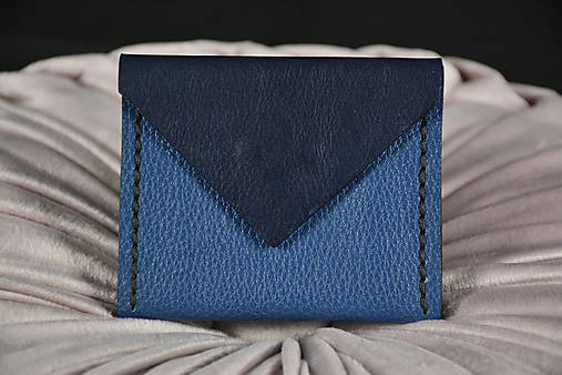 Dizajnová kožená peňaženka mini Odzuzičky (Modrá)