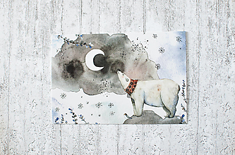Papier - Pohľadnica "Waiting for the first star" - 14106664_