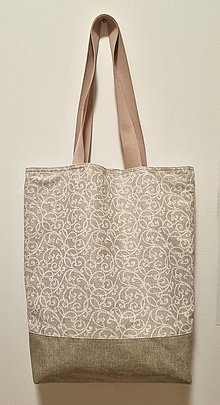 Nákupné tašky - EKO taška podšitá č.4 (ornamenty + režná) - 14109079_