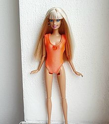 Hračky - Neónkové oranžové plavky pre Barbie - 14112071_