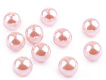 Korálky - Plastové voskové korálky 10 mm (20ks) - ružová - 14111815_