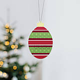 Dekorácie - Vianočná ozdoba Fancy ornament - vianočná šiška (pásikavá) - 14110143_