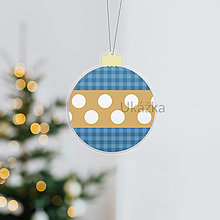 Dekorácie - Vianočná ozdoba Fancy ornament - vianočná guľa (puntíková) - 14110141_