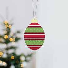 Dekorácie - Vianočná ozdoba Fancy ornament - vianočná šiška (pásikavá) - 14110143_
