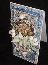 Papiernictvo - Podlhovastý vianočný pozdrav VIANOČNÁ RUŽA v krabičke vhodné aj na peňažný dar - 14113811_