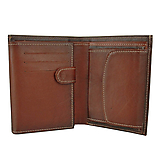 Pánske tašky - Pánska kožená peňaženka v Cigaro farbe, ručne tieňovaná - 14113025_