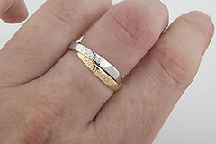 Prstene - zlatý dvojitý prsteň - 14113711_