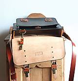 Pánske tašky - Pánska kožená messenger brašňa *Black&Brown* - 14113839_