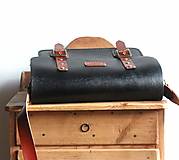 Pánske tašky - Pánska kožená messenger brašňa *Black&Brown* - 14113843_