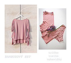 Iné oblečenie - BAMBUSOVÝ SET (Ružová) - 14114048_